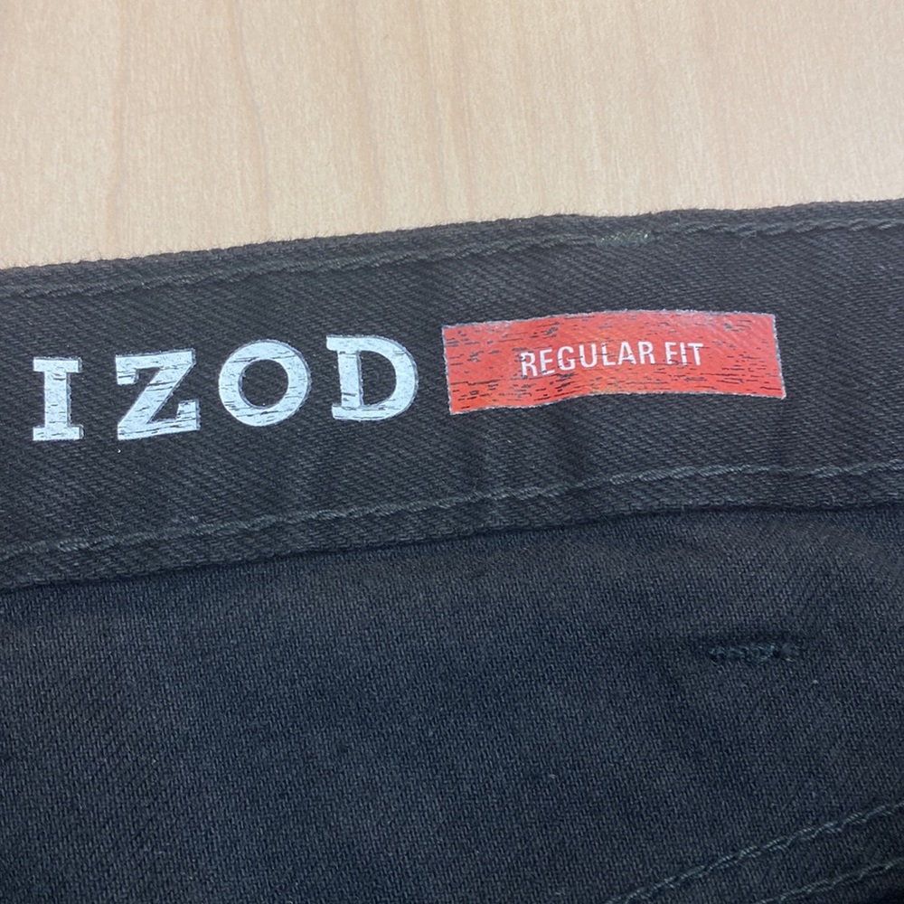 IZOD Regular-Fit Big Man Black Denim Shorts 48 waist NWT - Picture 10 of 12